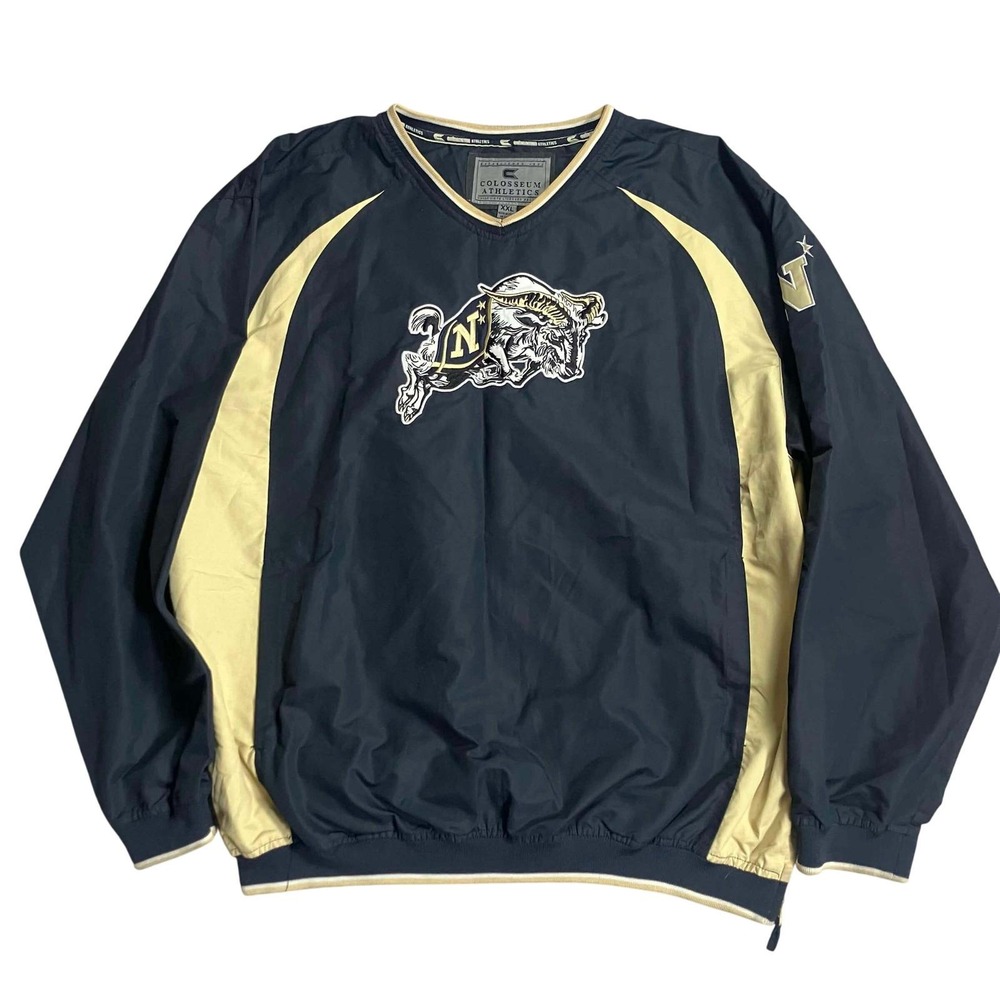 Colosseum‎ Athletics Navy Midshipmen Windbreaker Pullover Jacket Mens XXL Blue